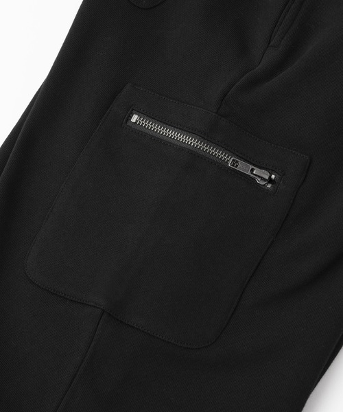 X-girl（エックスガール）の「FACE LABEL MULTI POCKET SWEAT PANTS（スウェットパンツ・レディース・ブラック/アッシュ・S/M）」の6枚目の写真