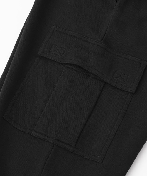X-girl（エックスガール）の「FACE LABEL MULTI POCKET SWEAT PANTS（スウェットパンツ・レディース・ブラック/アッシュ・S/M）」の7枚目の写真