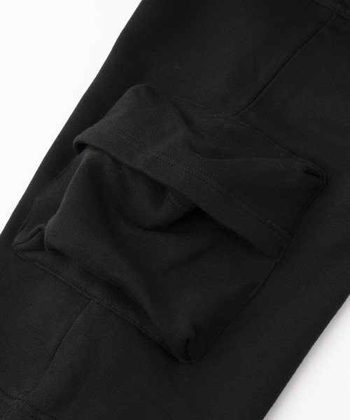X-girl（エックスガール）の「FACE LABEL MULTI POCKET SWEAT PANTS（スウェットパンツ・レディース・ブラック/アッシュ・S/M）」の8枚目の写真