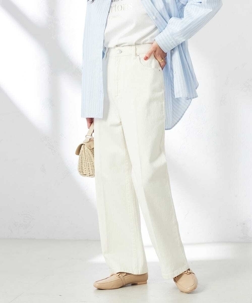 a.v.v（アーヴェヴェ）の「デニムワイドパンツ（デニムパンツ・レディース・ブルー/アイボリー/ネイビー・38/36/40/34/42）」の10枚目の写真