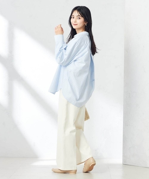 a.v.v（アーヴェヴェ）の「デニムワイドパンツ（デニムパンツ・レディース・ブルー/アイボリー/ネイビー・38/36/40/34/42）」の13枚目の写真