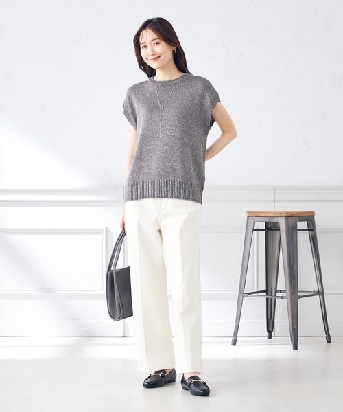 a.v.v（アーヴェヴェ）の「デニムワイドパンツ（デニムパンツ・レディース・ブルー/アイボリー/ネイビー・38/36/40/34/42）」の16枚目の写真