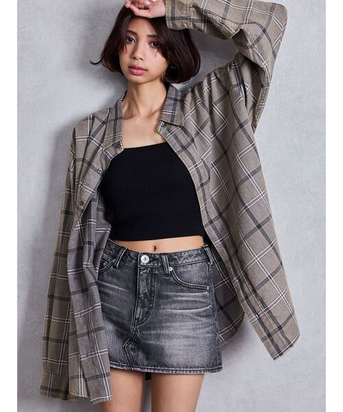 GYDA（ジェイダ）の「Vintageデニムスカートライクショートパンツ（デニムスカート・レディース・ブラック/インディゴブルー/ブルー・MEDIUM/SMALL/X-SMALL）」の6枚目の写真