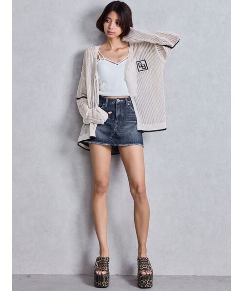 GYDA（ジェイダ）の「Vintageデニムスカートライクショートパンツ（デニムスカート・レディース・ブラック/インディゴブルー/ブルー・MEDIUM/SMALL/X-SMALL）」の12枚目の写真