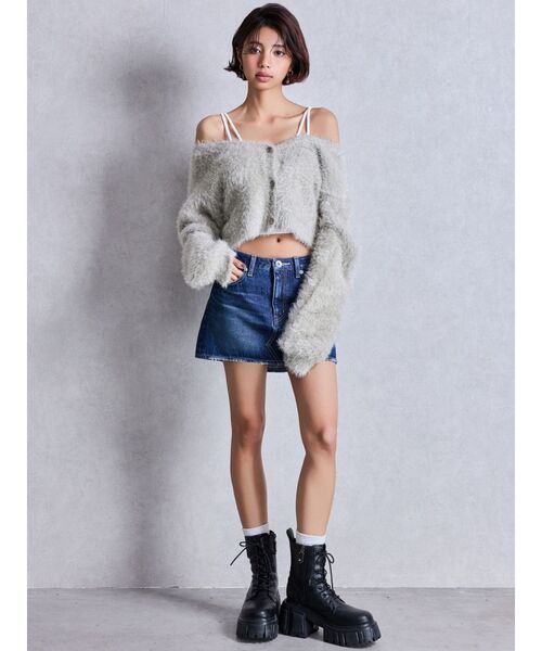 GYDA（ジェイダ）の「Vintageデニムスカートライクショートパンツ（デニムスカート・レディース・ブラック/インディゴブルー/ブルー・MEDIUM/SMALL/X-SMALL）」の13枚目の写真