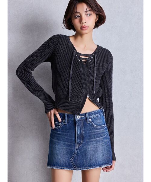 GYDA（ジェイダ）の「Vintageデニムスカートライクショートパンツ（デニムスカート・レディース・ブラック/インディゴブルー/ブルー・MEDIUM/SMALL/X-SMALL）」の14枚目の写真