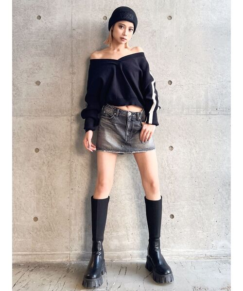 GYDA（ジェイダ）の「Vintageデニムスカートライクショートパンツ（デニムスカート・レディース・ブラック/インディゴブルー/ブルー・MEDIUM/SMALL/X-SMALL）」の16枚目の写真