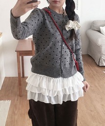 MEMECLE（メメクル）の「【 MEMECLE / メメクル 】ドット ニットカーディガン（カーディガン/ボレロ）」