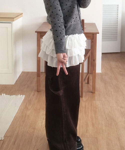 MEMECLE（メメクル）の「【 MEMECLE / メメクル 】ドット ニットカーディガン（カーディガン/ボレロ・レディース・ブラック/グレー・FREE）」の10枚目の写真