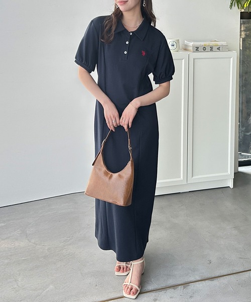 セール】GeeRA別注【U.S. POLO ASSN.】ポロ衿ワンピ―ス（ワンピース