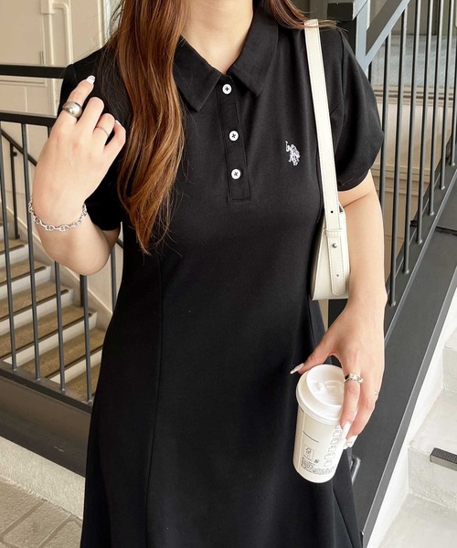 セール】GeeRA別注【U.S. POLO ASSN.】ポロ衿ワンピ―ス