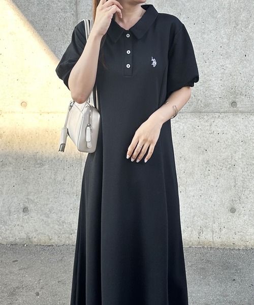 セール】GeeRA別注【U.S. POLO ASSN.】ポロ衿ワンピ―ス（ワンピース