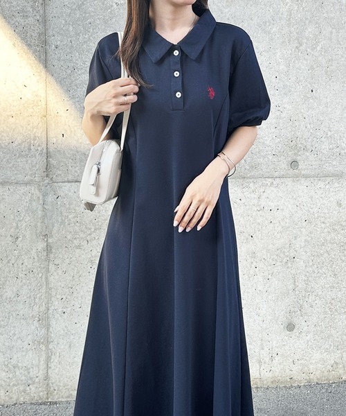 セール】GeeRA別注【U.S. POLO ASSN.】ポロ衿ワンピ―ス