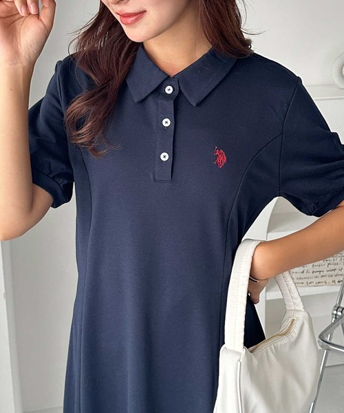 セール】GeeRA別注【U.S. POLO ASSN.】ポロ衿ワンピ―ス
