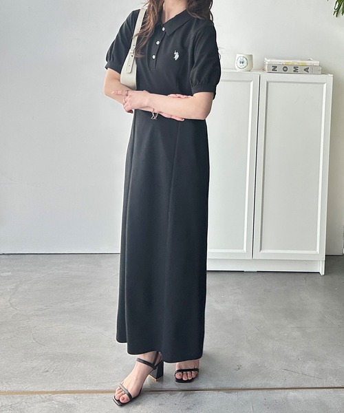 セール】GeeRA別注【U.S. POLO ASSN.】ポロ衿ワンピ―ス（ワンピース