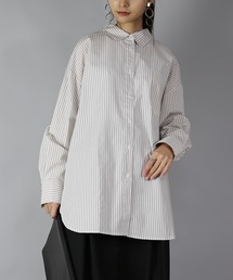 ストライプビッグシルエットシャツ