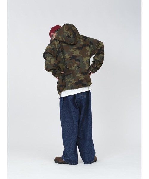 KEBOZ（ケボズ）の「COTTON RIPSTOP HALF ZIP HOODED SHIRT