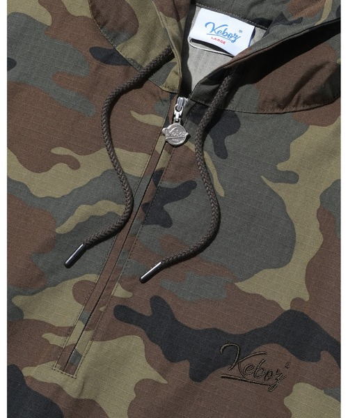 KEBOZ（ケボズ）の「COTTON RIPSTOP HALF ZIP HOODED SHIRT（シャツ/ブラウス・メンズ・カモフラージュ/リアルツリーカモ・M/L/XL）」の13枚目の写真