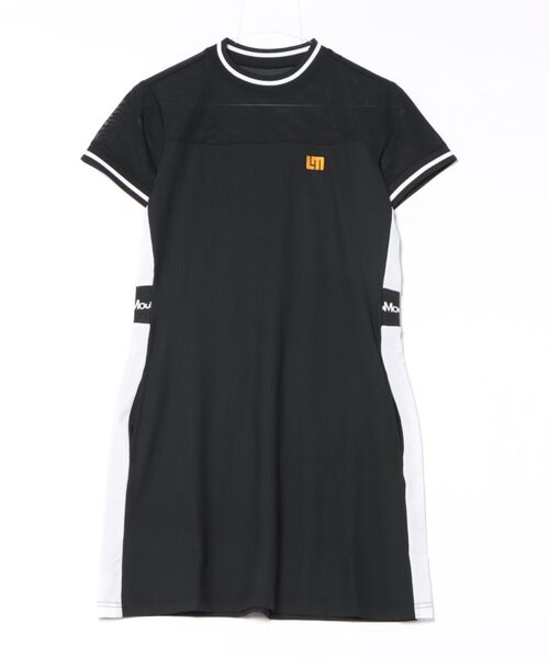 Loudmouth(ラウドマウス)の「LOUDMOUTH/ラウドマウス ゴルフウェア ブランド ロゴ シースルー メッシュ トリコット ワンピース UVカット(ワンピース・レディース・ホワイト/ブラック・LL/M/L)」の2枚目の写真