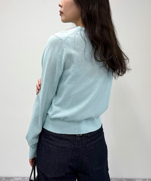 fredy emue（フレディエミュ）の「FR刺繍ベーシックサマーカーディガン（カーディガン/ボレロ・レディース・オフホワイト/ブラック/ブラウン/ミント・38）」の10枚目の写真