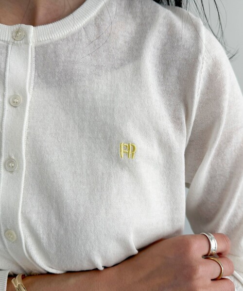 fredy emue（フレディエミュ）の「FR刺繍ベーシックサマーカーディガン（カーディガン/ボレロ・レディース・オフホワイト/ブラック/ブラウン/ミント・38）」の17枚目の写真