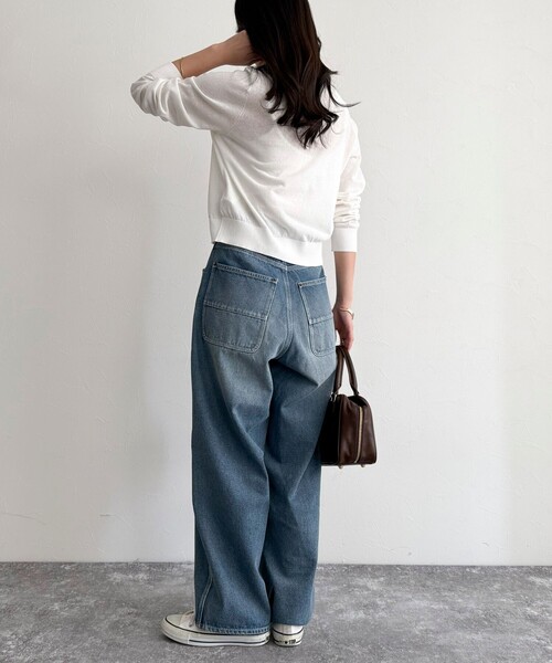 fredy emue（フレディエミュ）の「FR刺繍ベーシックサマーカーディガン（カーディガン/ボレロ・レディース・オフホワイト/ブラック/ブラウン/ミント・38）」の20枚目の写真