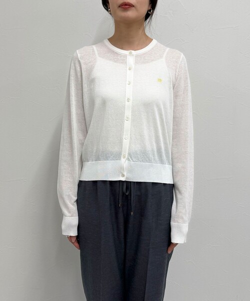 fredy emue（フレディエミュ）の「FR刺繍ベーシックサマーカーディガン（カーディガン/ボレロ・レディース・オフホワイト/ブラック/ブラウン/ミント・38）」の21枚目の写真