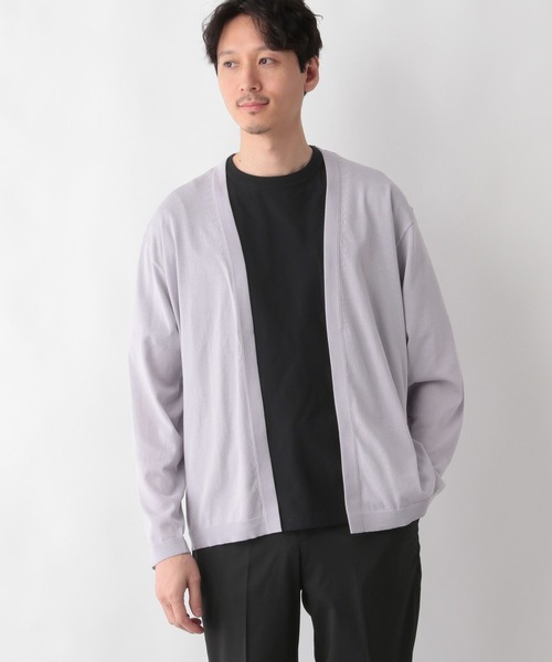 GLOBAL WORK(グローバルワーク)の「アラエルサラサラサマーカーデ/287554(カーディガン/ボレロ・メンズ・ブラック/サックスブルー/ラベンダー/グリーン/グレイッシュベージュ・SMALL/MEDIUM/LARGE/X-LARGE)」の1枚目の写真
