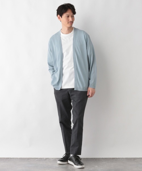 GLOBAL WORK(グローバルワーク)の「アラエルサラサラサマーカーデ/287554(カーディガン/ボレロ・メンズ・ブラック/サックスブルー/ラベンダー/グリーン/グレイッシュベージュ・SMALL/MEDIUM/LARGE/X-LARGE)」の15枚目の写真