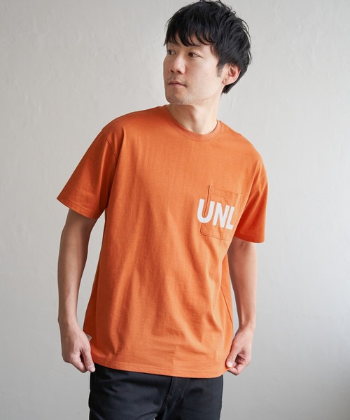 ikka(イッカ)の「URBAN NATURE LIFE アーバンネイチャーライフ ロゴプリントポケTシャツ(Tシャツ/カットソー・メンズ・ホワイト/オレンジ/ミント/ネイビー・M/L/XL/S)」の12枚目の写真