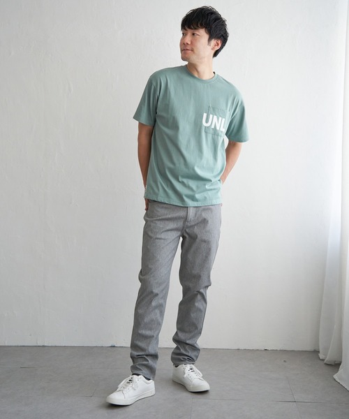 ikka(イッカ)の「URBAN NATURE LIFE アーバンネイチャーライフ ロゴプリントポケTシャツ(Tシャツ/カットソー・メンズ・ホワイト/オレンジ/ミント/ネイビー・M/L/XL/S)」の13枚目の写真