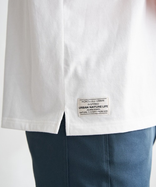 ikka(イッカ)の「URBAN NATURE LIFE アーバンネイチャーライフ ロゴプリントポケTシャツ(Tシャツ/カットソー・メンズ・ホワイト/オレンジ/ミント/ネイビー・M/L/XL/S)」の22枚目の写真