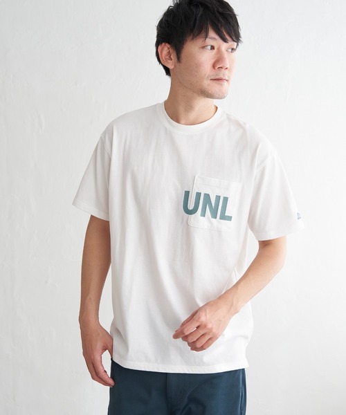 ikka(イッカ)の「URBAN NATURE LIFE アーバンネイチャーライフ ロゴプリントポケTシャツ(Tシャツ/カットソー・メンズ・ホワイト/オレンジ/ミント/ネイビー・M/L/XL/S)」の5枚目の写真