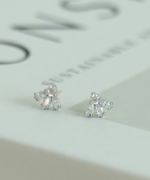 Three Four Time | リーフキュービックK18ポストピアス(ピアス（両耳用）)