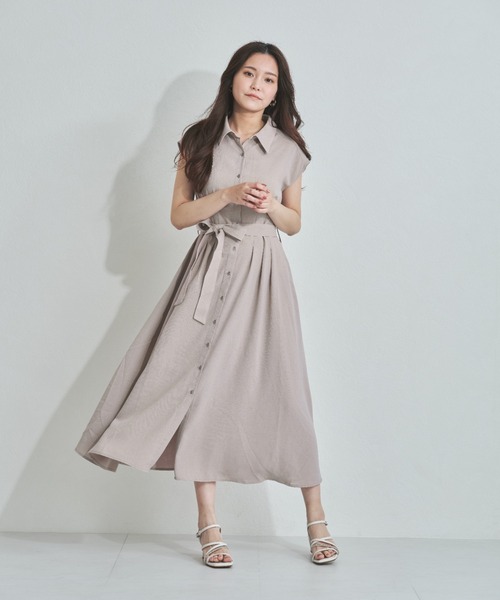 MISCH MASCH(ミッシュマッシュ)の「WEB限定 2025新作 フレンチシャツワンピース(ワンピース・レディース・ベージュ/ネイビー/グレー・フリ-)」の10枚目の写真