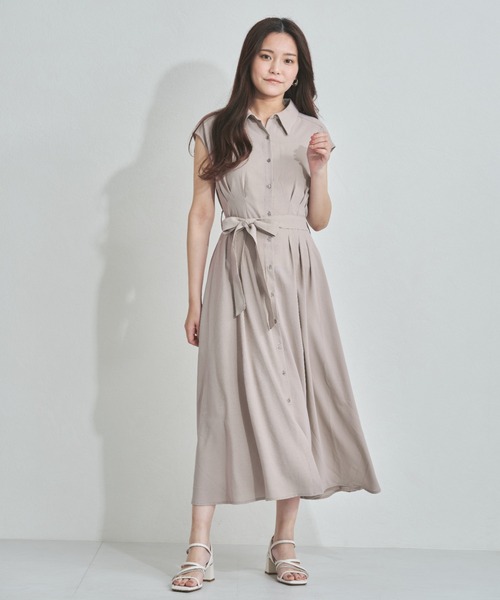 MISCH MASCH(ミッシュマッシュ)の「WEB限定 2025新作 フレンチシャツワンピース(ワンピース・レディース・ベージュ/ネイビー/グレー・フリ-)」の12枚目の写真