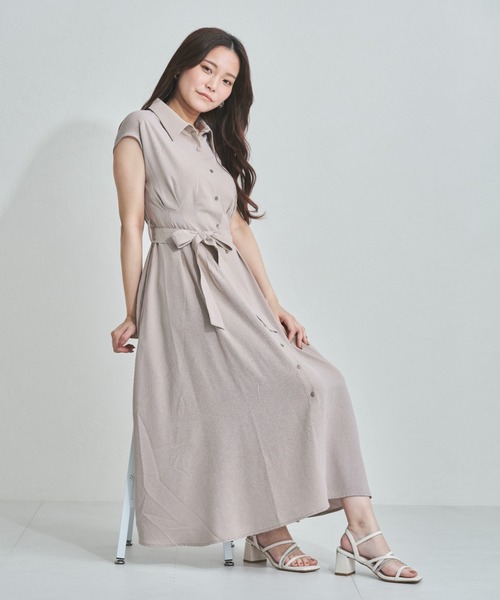 MISCH MASCH(ミッシュマッシュ)の「WEB限定 2025新作 フレンチシャツワンピース(ワンピース・レディース・ベージュ/ネイビー/グレー・フリ-)」の14枚目の写真