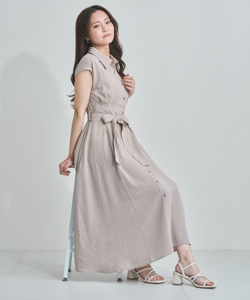 MISCH MASCH(ミッシュマッシュ)の「WEB限定 2025新作 フレンチシャツワンピース(ワンピース・レディース・ベージュ/ネイビー/グレー・フリ-)」の15枚目の写真