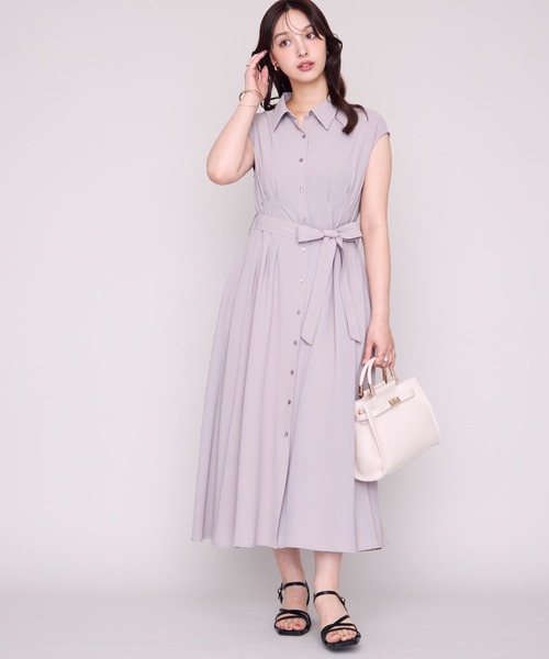 MISCH MASCH(ミッシュマッシュ)の「WEB限定 フレンチシャツワンピース(ワンピース・レディース・ベージュ/ネイビー/グレー・フリ-)」の6枚目の写真
