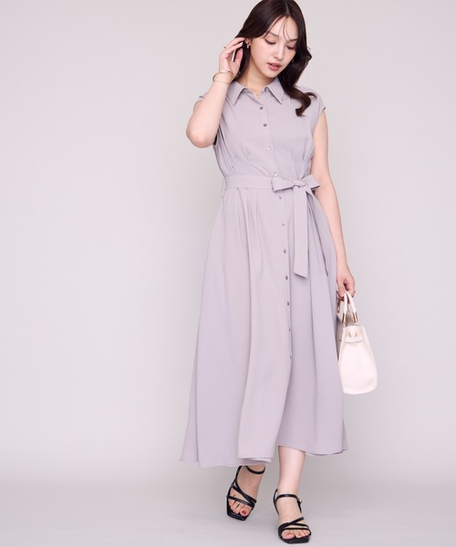 MISCH MASCH(ミッシュマッシュ)の「WEB限定 フレンチシャツワンピース(ワンピース・レディース・ベージュ/ネイビー/グレー・フリ-)」の7枚目の写真