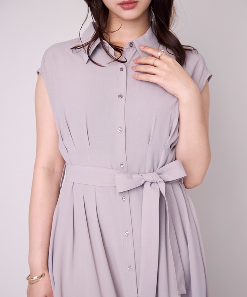 MISCH MASCH(ミッシュマッシュ)の「WEB限定 フレンチシャツワンピース(ワンピース・レディース・ベージュ/ネイビー/グレー・フリ-)」の15枚目の写真