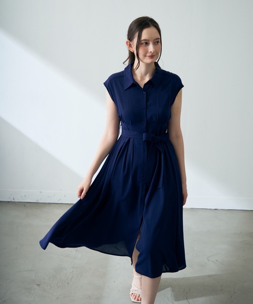 MISCH MASCH(ミッシュマッシュ)の「WEB限定 フレンチシャツワンピース(ワンピース・レディース・ベージュ/ネイビー/グレー・フリ-)」の20枚目の写真
