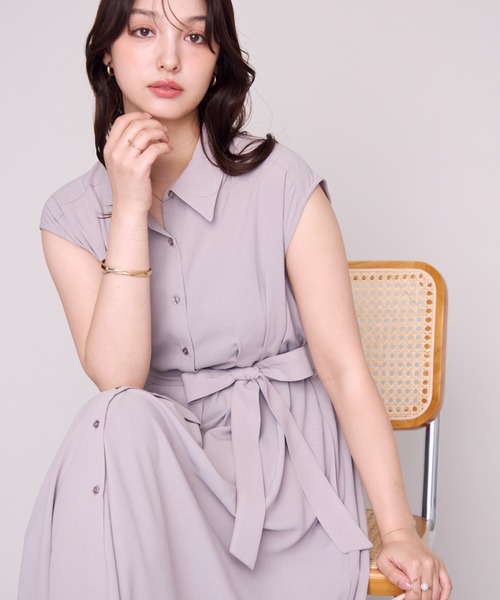MISCH MASCH(ミッシュマッシュ)の「WEB限定 フレンチシャツワンピース(ワンピース・レディース・ベージュ/ネイビー/グレー・フリ-)」の18枚目の写真