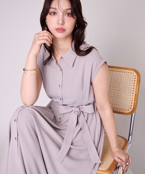 MISCH MASCH(ミッシュマッシュ)の「WEB限定 フレンチシャツワンピース(ワンピース・レディース・ベージュ/ネイビー/グレー・フリ-)」の19枚目の写真