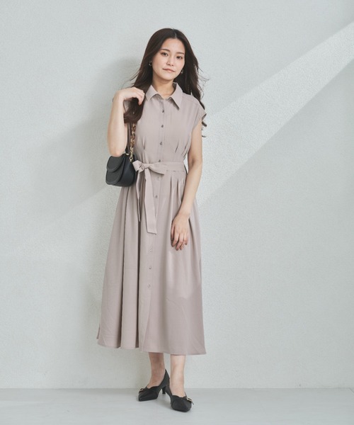 MISCH MASCH(ミッシュマッシュ)の「WEB限定 2025新作 フレンチシャツワンピース(ワンピース・レディース・ベージュ/ネイビー/グレー・フリ-)」の7枚目の写真