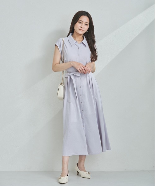 MISCH MASCH(ミッシュマッシュ)の「WEB限定 2025新作 フレンチシャツワンピース(ワンピース・レディース・ベージュ/ネイビー/グレー・フリ-)」の21枚目の写真