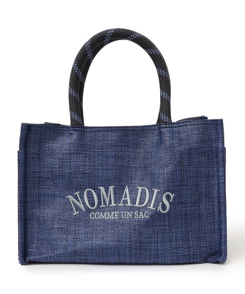 NOMADIS(ノマディス)の「NOMADIS:SAC SQ MESH PETIT(トートバッグ・レディース・ベージュ/ネイビー・ONE SIZE)」の2枚目の写真