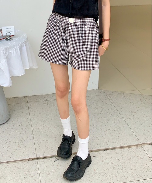 セール】【新色追加】夏に大活躍！ギンガムチェックショートパンツ
