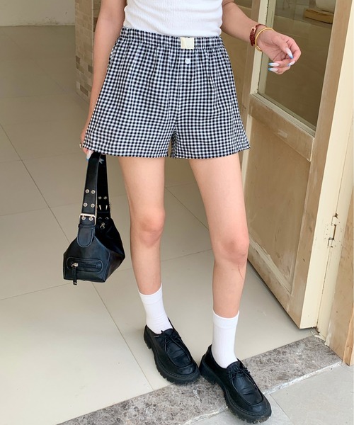 セール】【新色追加】夏に大活躍！ギンガムチェックショート