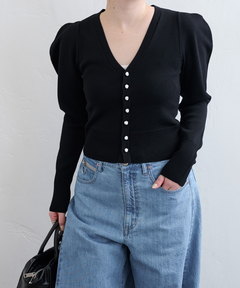 ボーダーズアットバルコニー✨HEART NECK TWILL BLOUSE